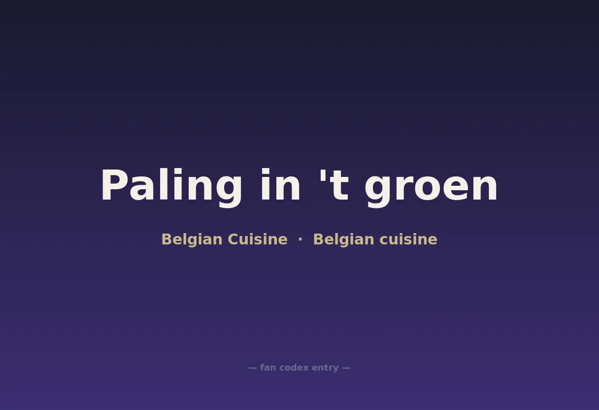 Paling in 't groen